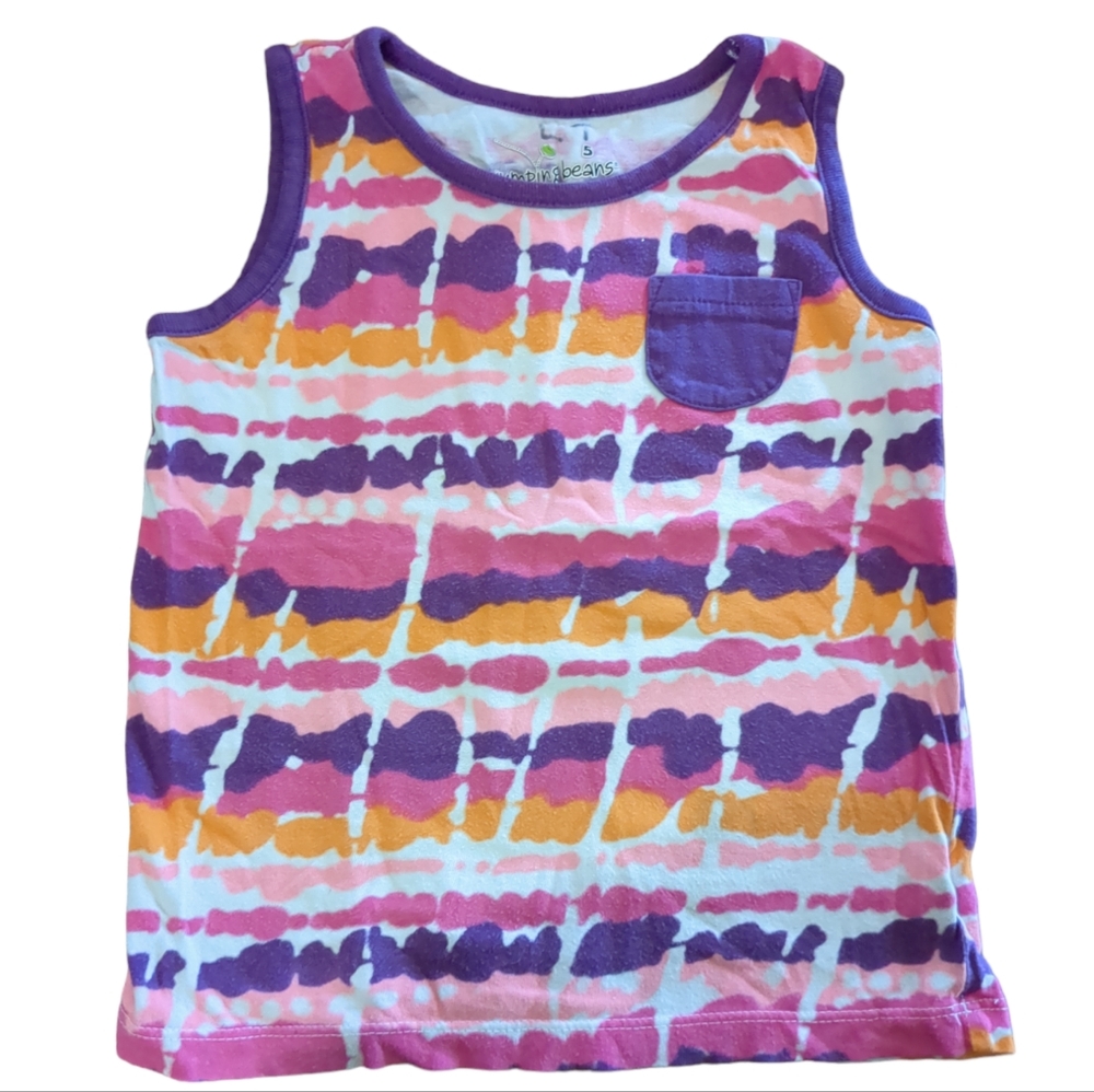🍁2/$7🍁JUMPING BEANS Purple Orange Pink White Tie Dye Tank Top